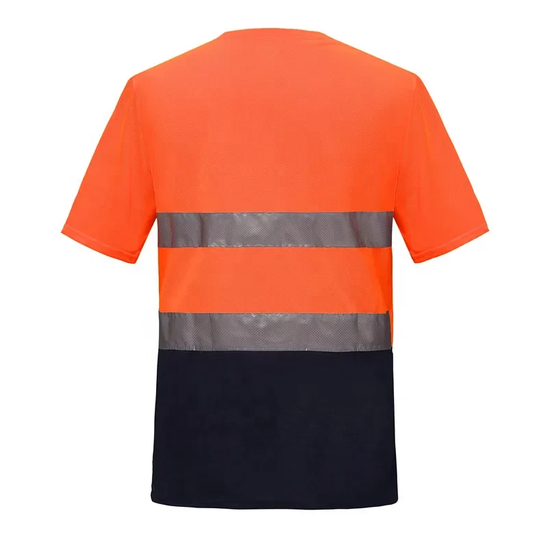 ANSI Class 3 Reflective Safety Orange Short Long Sleeve High Visibility Mesh Breathable Shirt Hi Vis Black Shirt