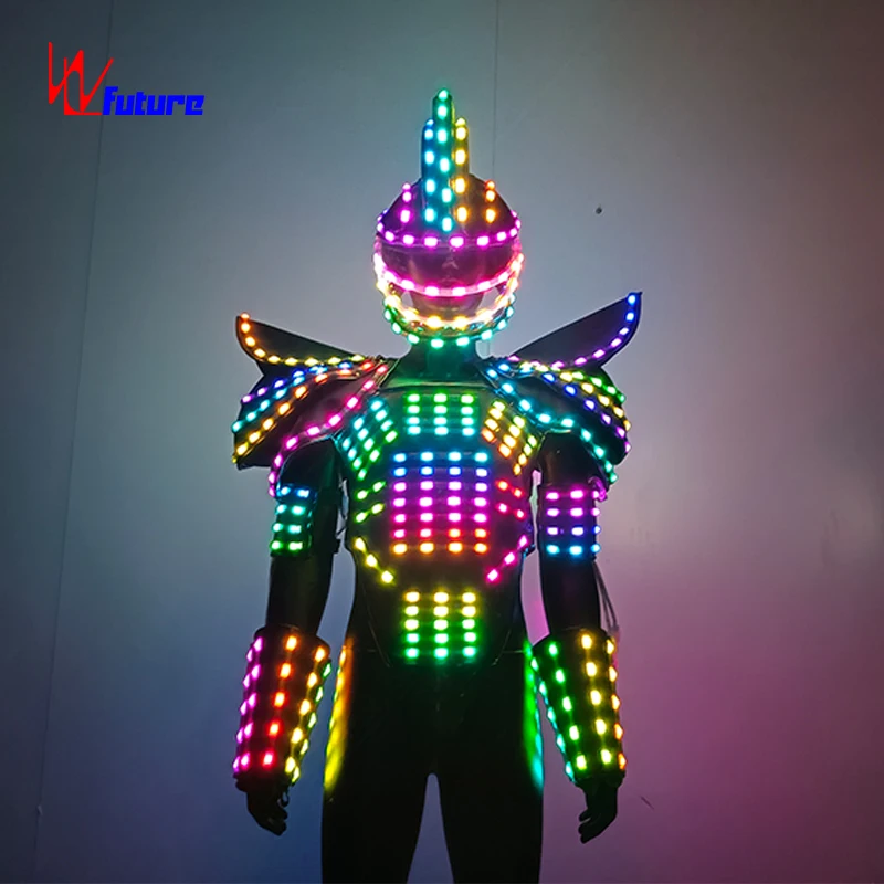 Cool Ancient Warrior Luminous Armor Creative Performance Wear LED Costumes