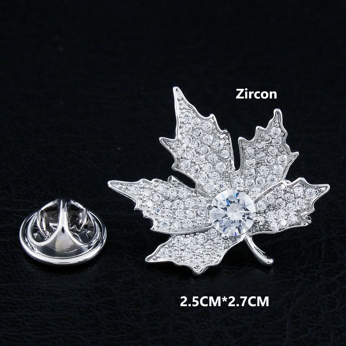 Wholesale Hat Pins Zircon Snowflake Maple Leaf Flower Pin Small Brooch Pin For Men Women Suit Hat