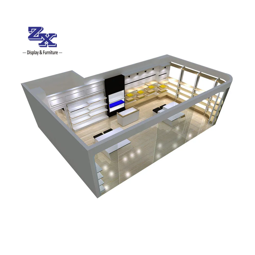 Professional Customized Wooden Shoe Showcase Best Selling Fashion Design Wood Showcase Shoe Store Display