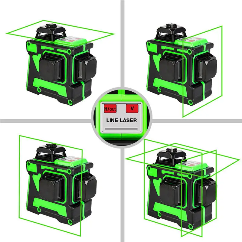 Wholesale Green Laser Level Self-Leveling 360 Degrees Large-capacity Battery Rotating Construction Green Laser Line