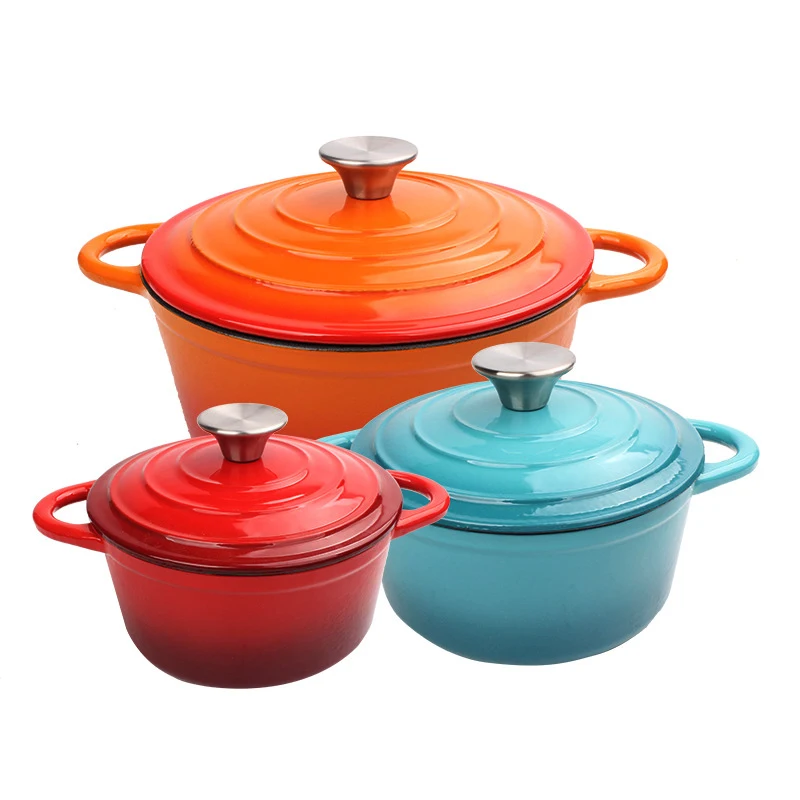 Cookware Cast Iron Casserole for Soup Cooking Pots Cast Iron Enamel Cast Iron Saute Pan with Lid