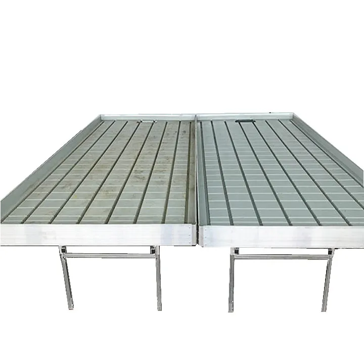 Hot sale ABS Plastic White 4x8ft ebb and flow tables for greenhouse hydroponic system