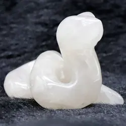 Wholesale natural rose quartz crystal carvings rose quartz crystal snake for home decoration