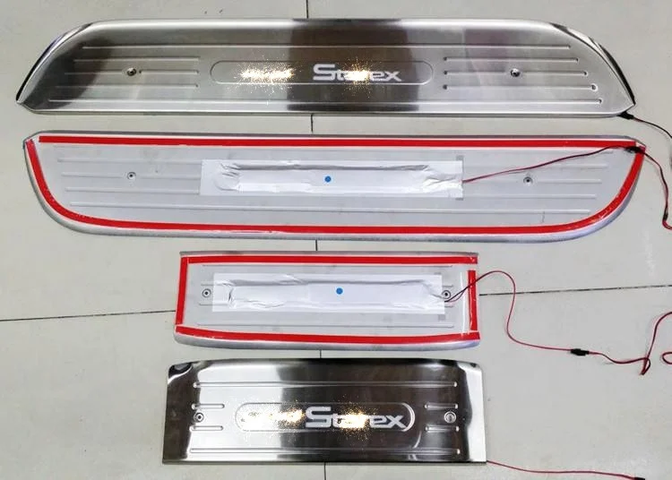 304 stainless steel led door scuff side step sill plates for hyundai grand starex H1