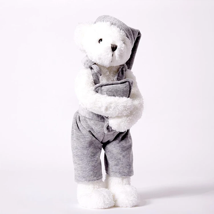 
Winter toys online wholesale store gift set teddy bear white plush toy product market wholesale 