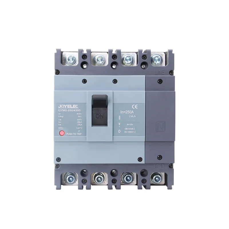 JOYELEC MCCB 250A Molded Case Circuit Breaker MCCB 4P 100A 160A 250A 400A 630A IEC 60947-2 MCCB 250A Circuit Breaker