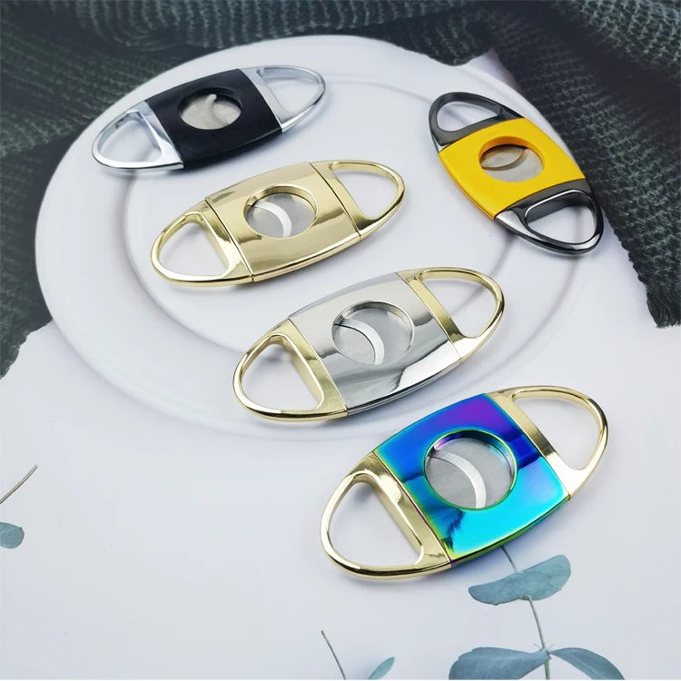 Stainless steel Cigar Cutter Custom Logo V Luxury Set