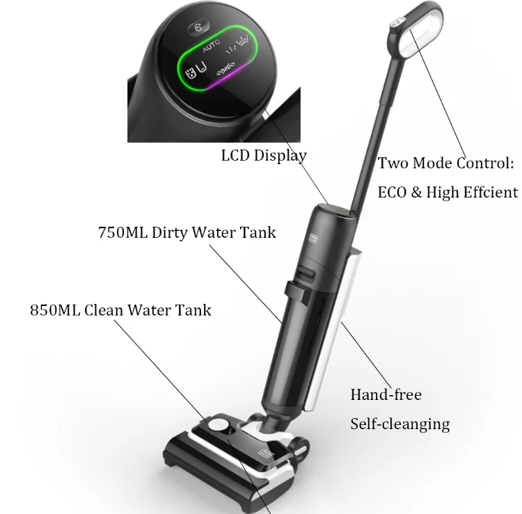 Handheld Cordless portable smart Vacuum Cleaner Rechargeable  Home use Wet Dry All In One CordlessVacuum cleaner
