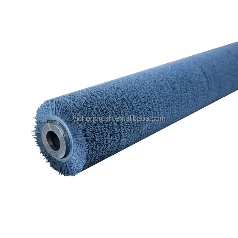 Grinding Polishing Abrasive Brush Roller Custom Cylindrical Brush Steel Belt Wound Abrasive Wire Brush Roller