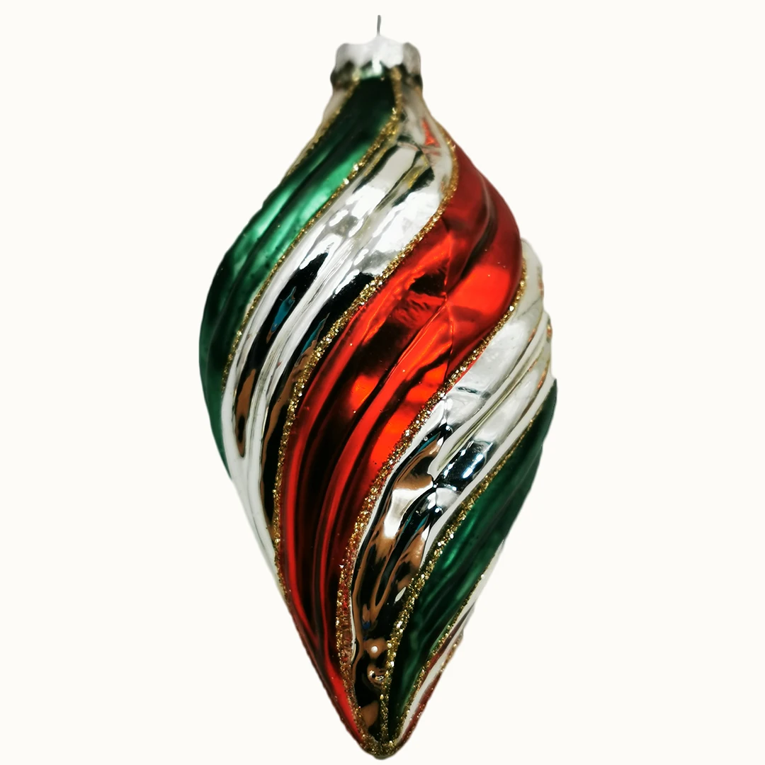 European style Christmas Decorations Clear Handmade Glass Angels With LED Warm Lights Ornament Christmas Gift Bag Banners