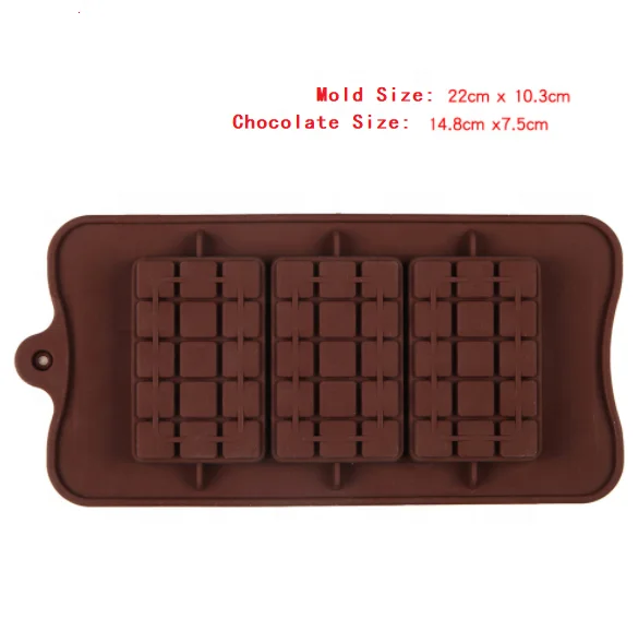 Homemade Silicone Poly Carbonate Chocolate Bar Mold Selicon Chocolate Soap Candy Molds Wax Melt Mould Silicone Mold