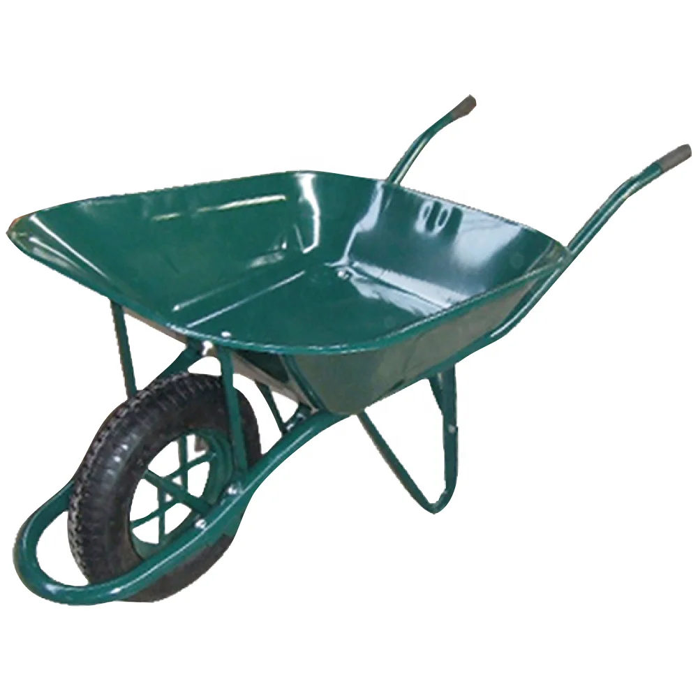 WB6400 60L Capacity Garden Wheel Barrow Wheelbarrow with Solid Wheel wheelbarrow Kenya Metal OEM Customized Africa CBF Support T