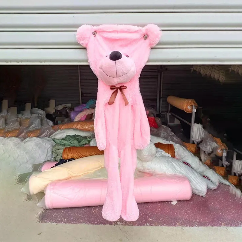 plush toy shell with zipper/huge giant unstuffed bear plush animal toy skin