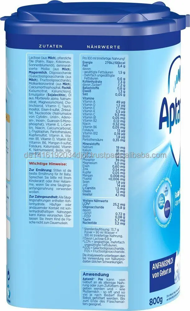  Aptamil предварительно profutura детское питание от рождения 800