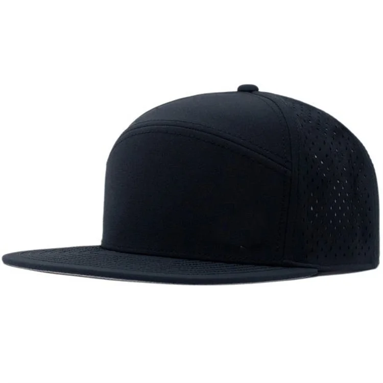 Custom Logo Blank Quick Dry Breathable Sports Running Baseball Cap 5 Panel Perforated Snapback Hat