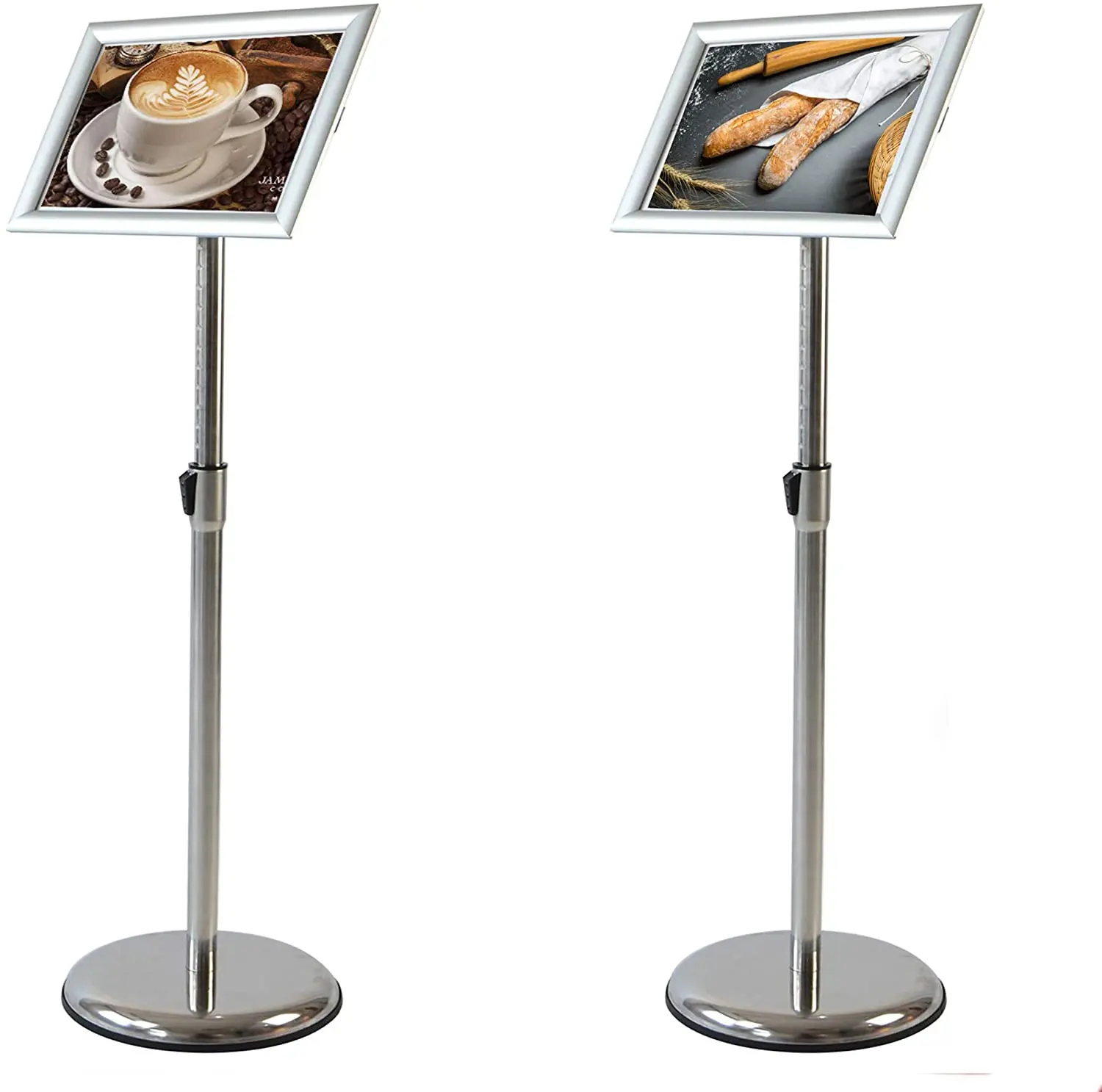 Both Vertical and Horizontal Sign Displayed, menu holder for indoor