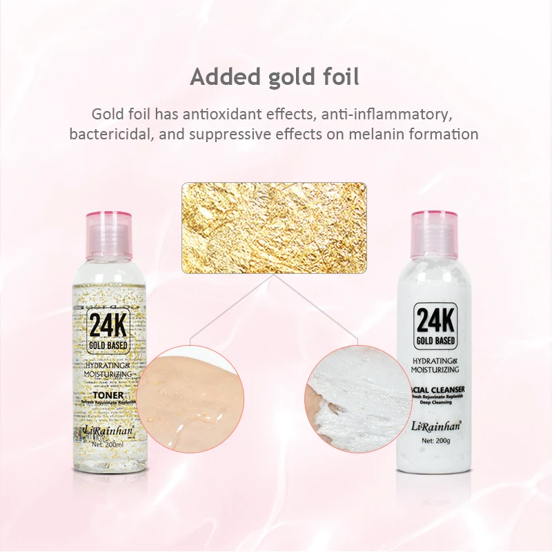 24 KARAT GOLD COLLAGEN HYALURONIC ACID 24k GOLD PETAL FACIAL TONER SHIMMER GLOW FLUID for All Skin Types