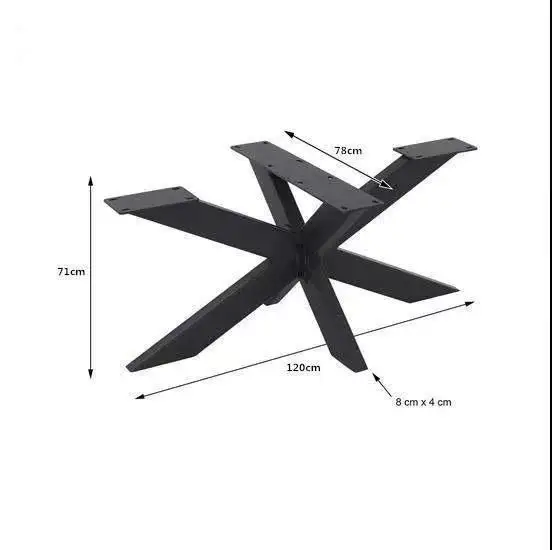 Factory Hot Sales High Quality coffee Table Legs Professional Office Dining Cast Iron Metal Black Chunky Table Furniture Legs