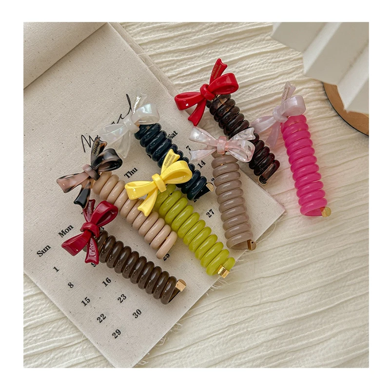 Telephone wire hair loop high horsetail head rope high elasticity hair tie