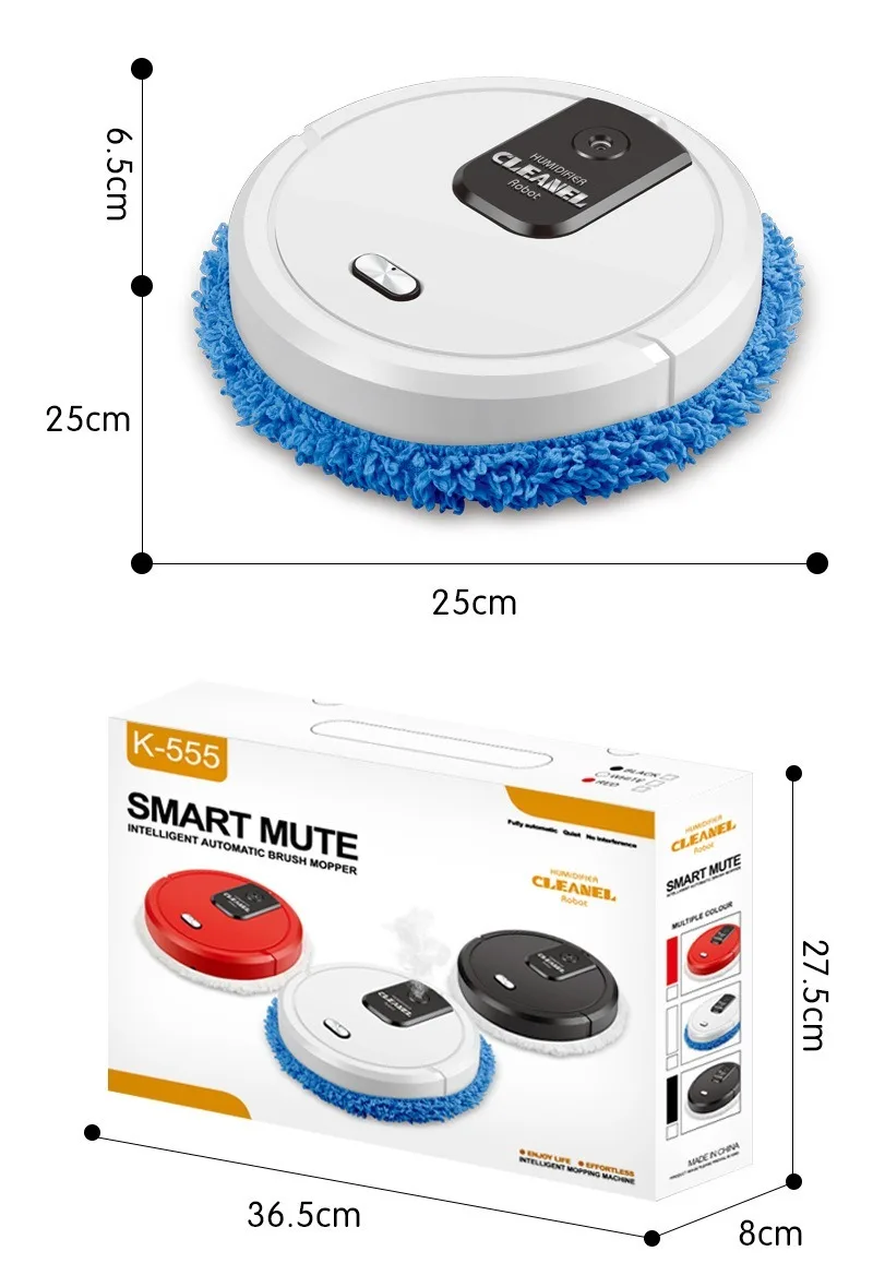 Debot Robot Vacuum Cleaner Wet Dry Mop Cleaning Function Electric USB-Powered Infrared Plastic EU/US Options Household Use