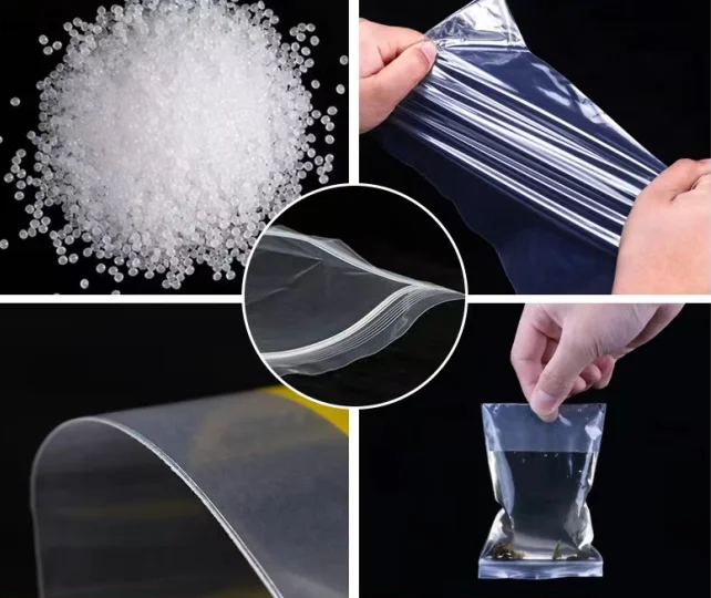 Factory Direct Sales Transparent Zip Lock Stand up Pouch clear Water Proof Plastic Packaging 100 Bag for Beans Snack Food
