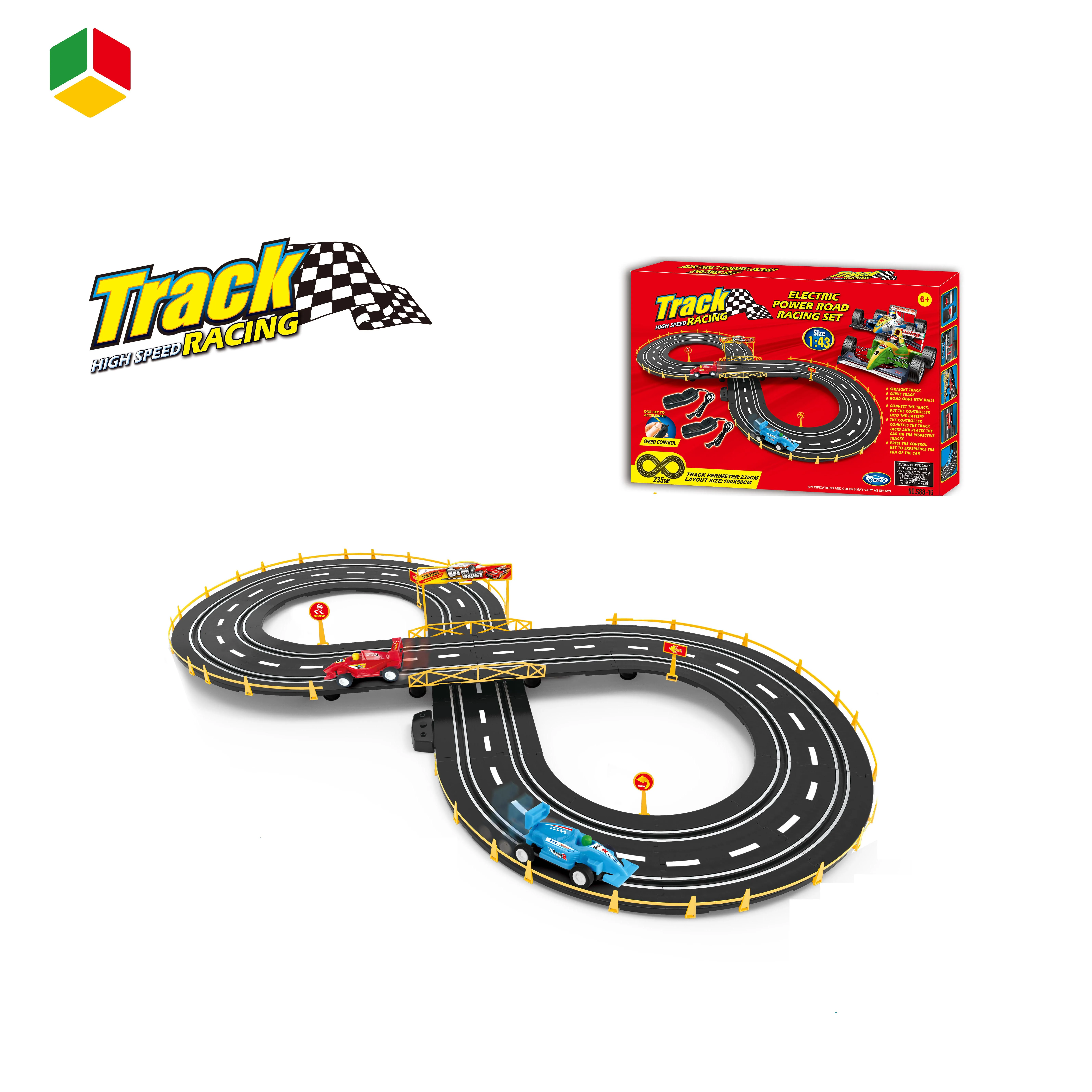 Kids Fast Speed RC Racing Car Track 1/43 Kids Plastic Toy Race Mini Slot Car Racing Track