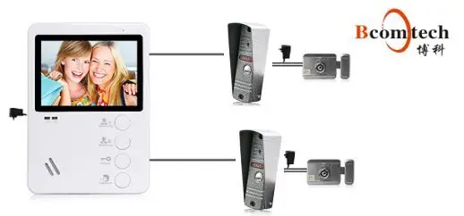 Bcomtech hot offer 4 wire monitor video door entry monitor system