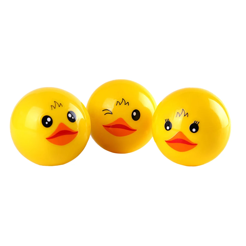 
Koryen 3 Inch Inflatable Duck Smile Face Yellow Color PVC Balls 