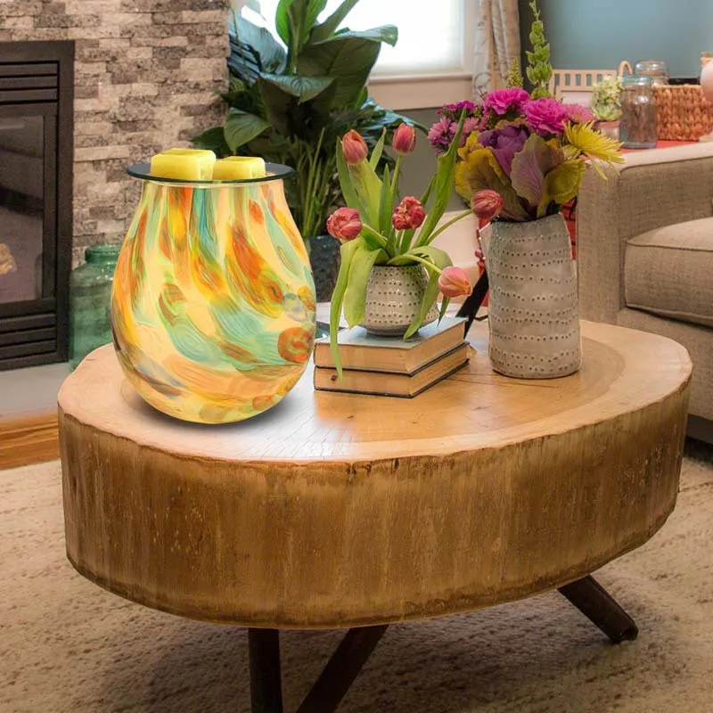 Glass Electric Wax Melt Scented Warmer Fragrance Aromatherapy Heater Light for Candle Wax Melts Electrical Scent Burner