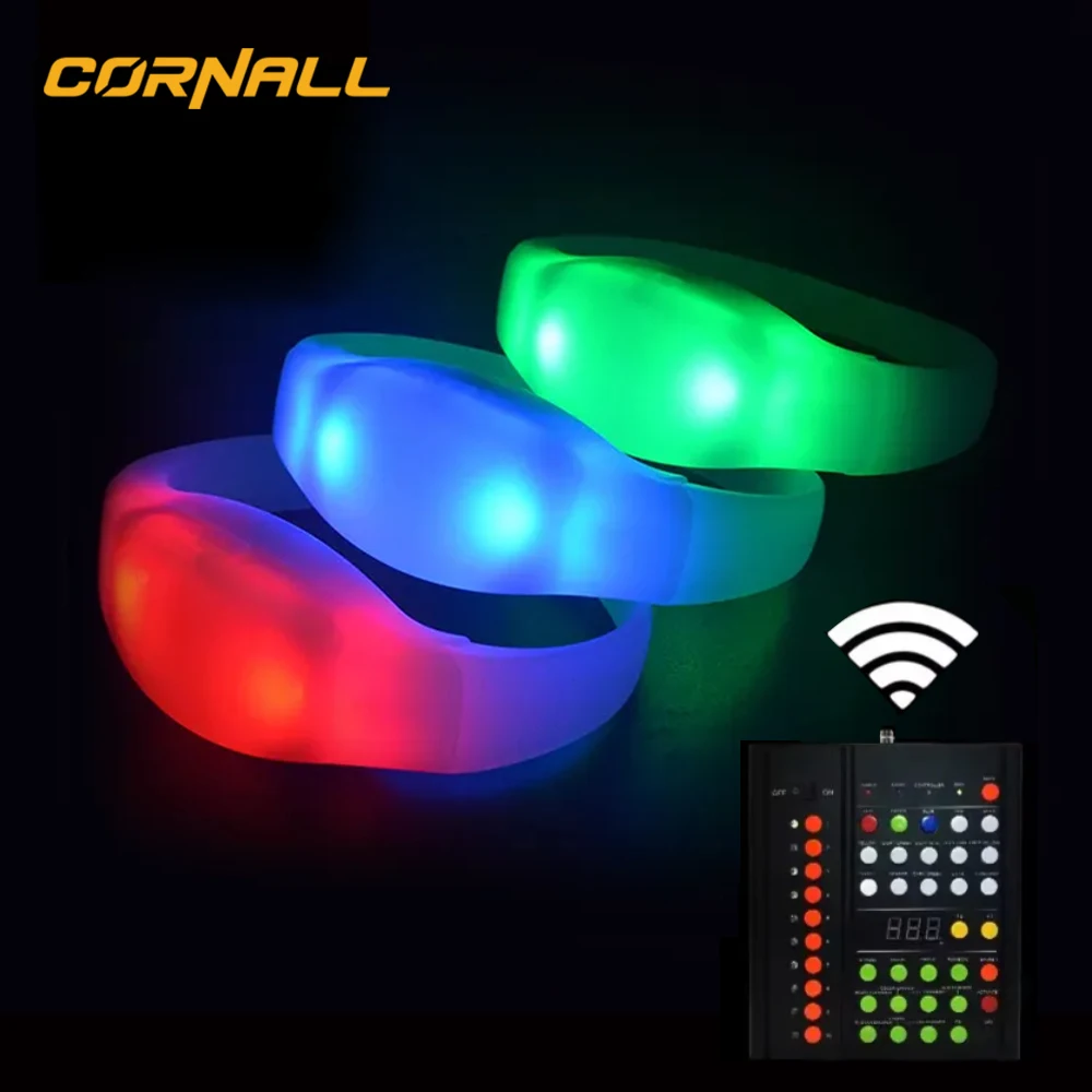 Cheap Custom Logo Led Bracelet Wristband Light Up Sound Activated Event Party Festival Supplies Led bracelet Gift Watch