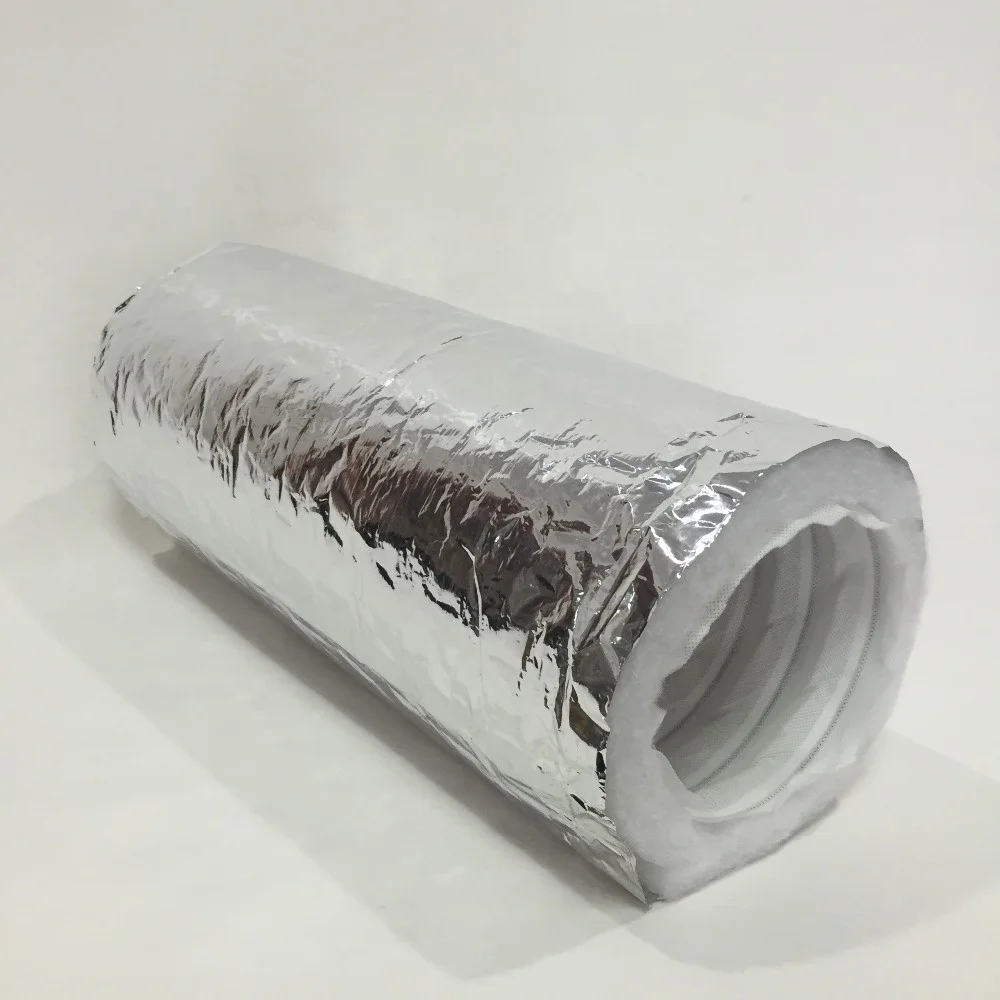 R6 R8 HVAC системы воздуховода/шланги армированные стекловолокном алюминиевые изолированные гибкие воздуховоды