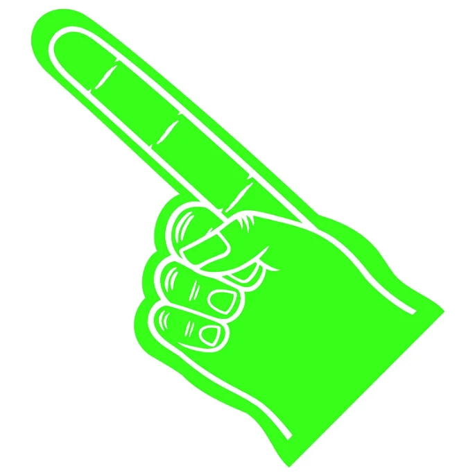 Professional Sponge Cheering Foam hand Custom Logo foam finger Print Cheering Foam Hand Fingers