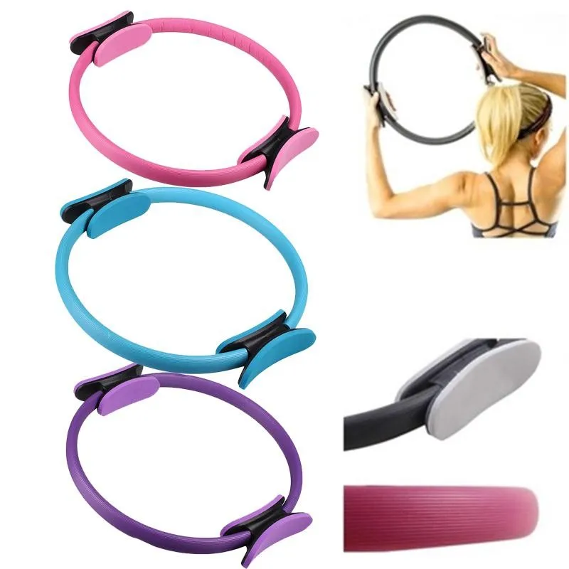 Professional Pilates Yoga Wheel Sports Magic Ring Double Handle Yoga Hoop Training Women Fitness Slimming Gym Workout Tool