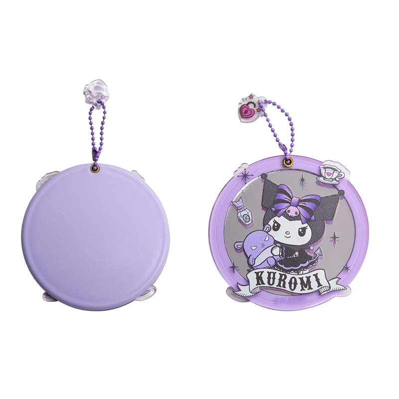 Custom Gift Acrylic Portable Rotating Small Mirror Hd Handheld Mirror Sliding Cover Mini Simple Makeup Mirror