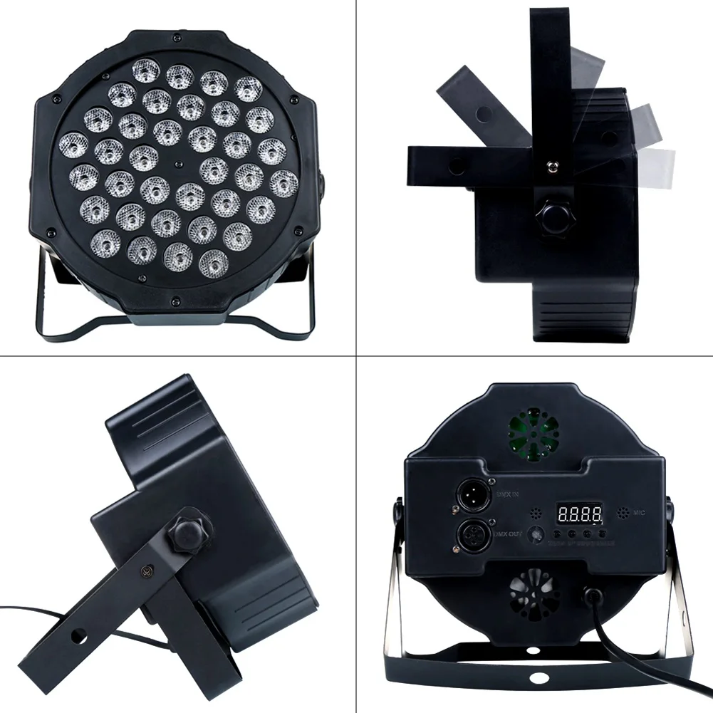 36*2W RGB DJ Disco Lighting with 7 Modes Uplights LED Par Light Stage Lights