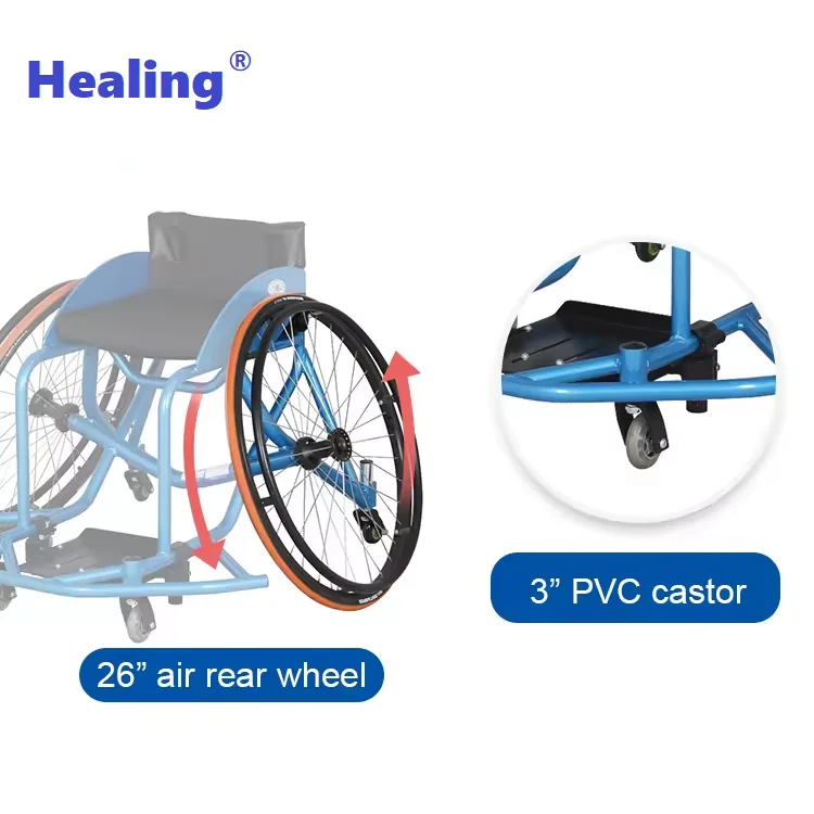 Hot Selling  Easy to Use and Durable aluminum manual sport wheel chair sport wheelchair basketball chairs