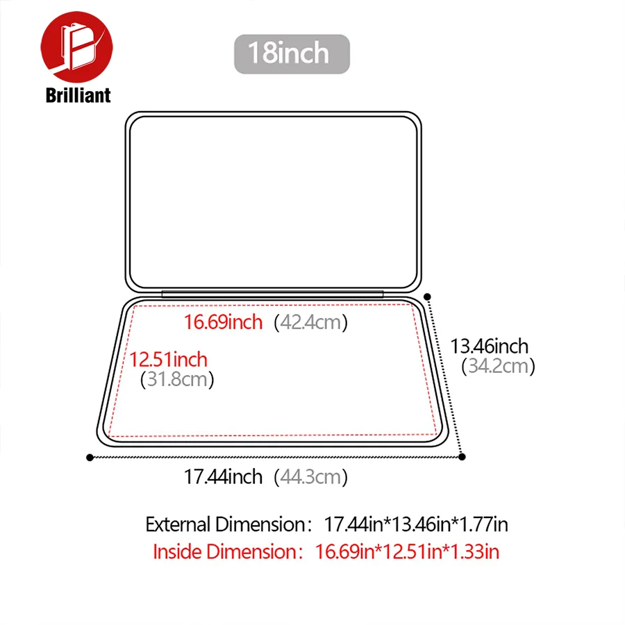 Buweilian 18-Inch Hard Gaming Laptop Sleeve Case Protective EVA Antishock Hard Case For Laptop Laptop Bags Covers