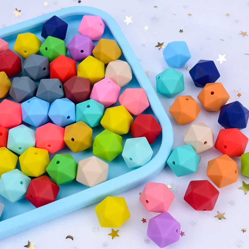 Wholesale Bulk Food Grade Bpa Free Loose Round Alphabet Letters Beads Baby Chew Silicone Teether Teething Beaded Beads