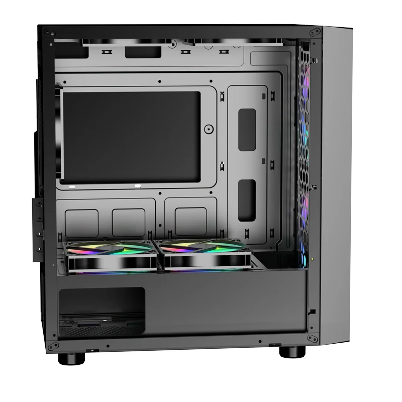 New pc case gaming custom mid tower unique  tempered glass free sample computer gaming case