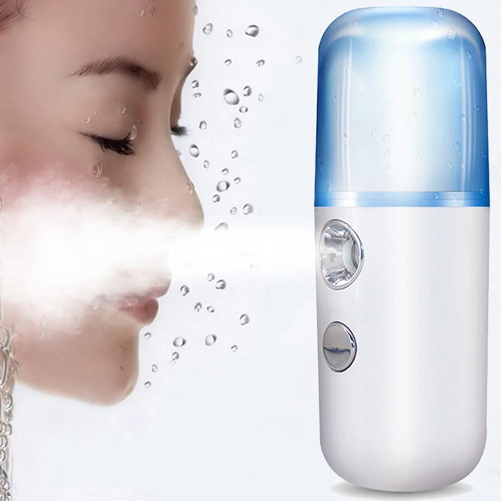
Mini Portable Travel Outdoor Skin Care Nano Handy Beauty Facial Steamer Cool Mist Alcohol Face Sprayer// 