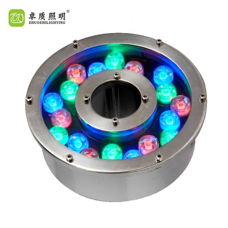 Stainless Steel Waterproof IP68 RGB 12v Swimming Pool Lighting Pond Submersible Lamp