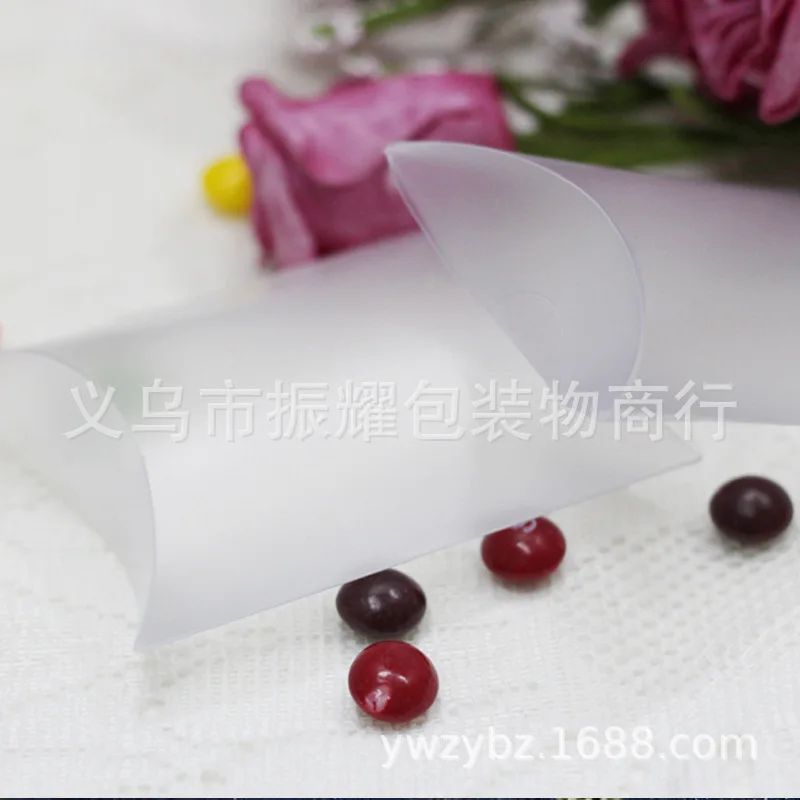 Customized  frosted pp plastic PET PVC PP candy pillow box small gift packaging box direct factory