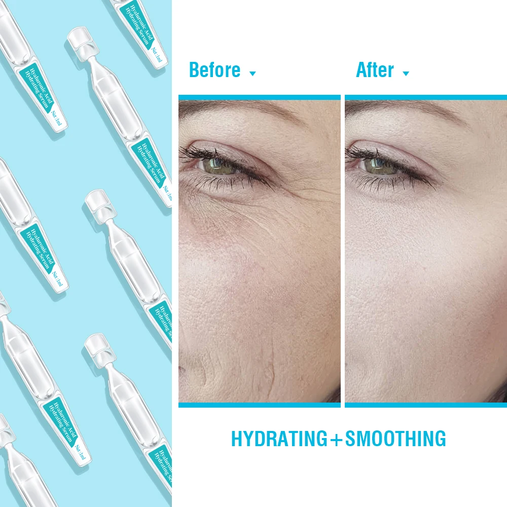 Kangrong OEM ODM face care moisturizing repairing polyglutamine sodium glycerol ampoule hyaluronic acid skin care serum