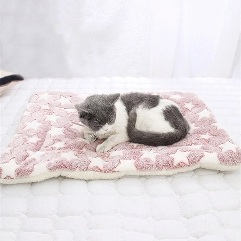 Popular 7 colors soft flannel pad thickened pet mat dog cat blanket