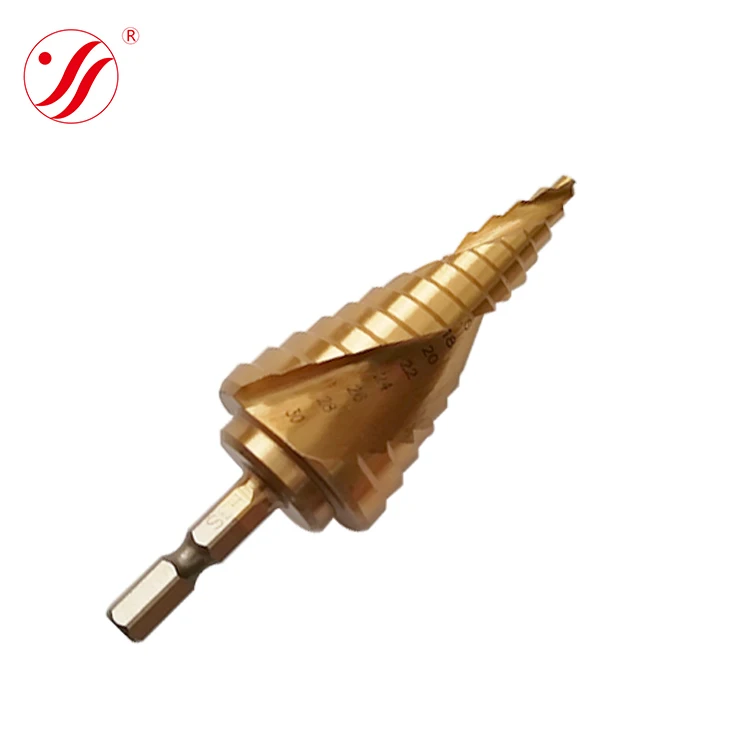 Chinese Manufacture Diameter 2-22mm Fully Ground HSS Spiral Grooved Core Drill Bit Pagoda Step Drill Bit