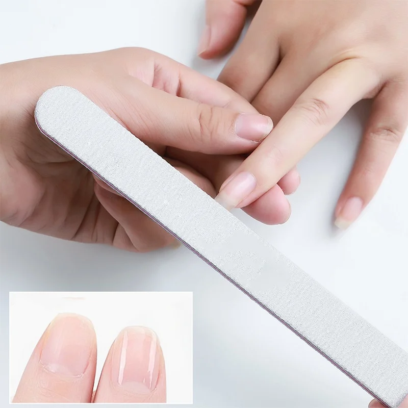 TSZS High Quality Zebra Grey Nail Files Custom Logo Double-Sided Mini Nail File 100 180 Grit Emery Board Manicure Pedicure Art