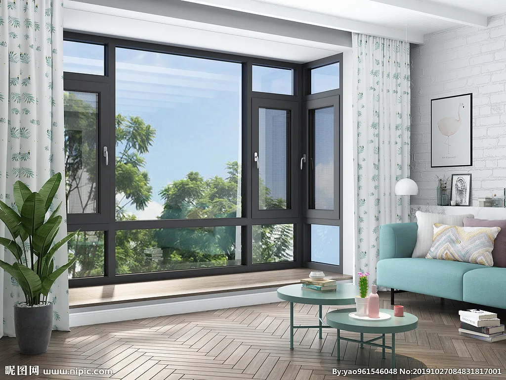 New design Seamless welding window balcony soundproof windows design in pakistan aluminum casement swing picture windows