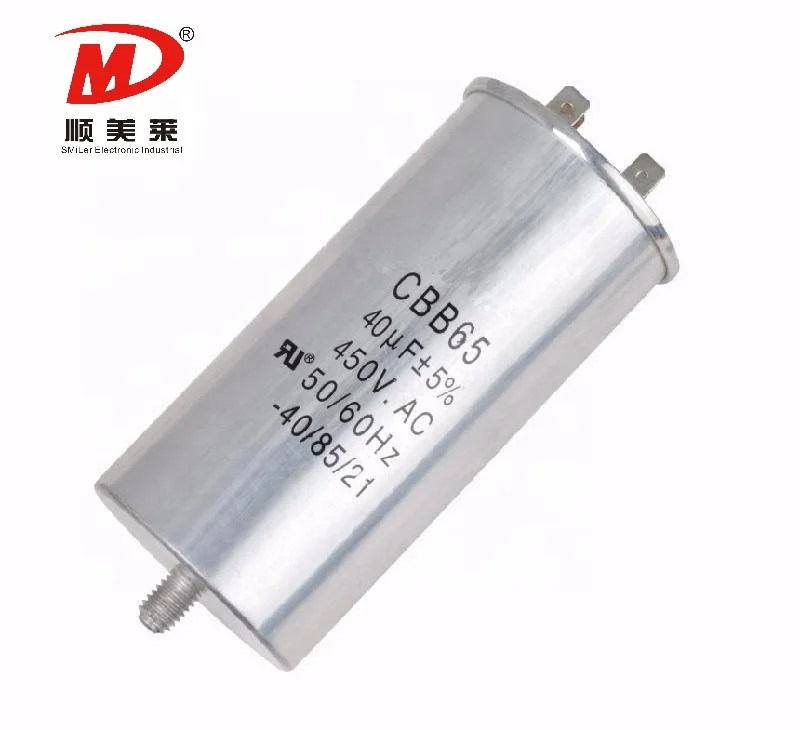 Cbb Motor Start Capacitor Ac 45+5 Uf 370-440vac 50/60hz Fan Capacitors Round Dual Run Cbb65 Capacitor Hvac