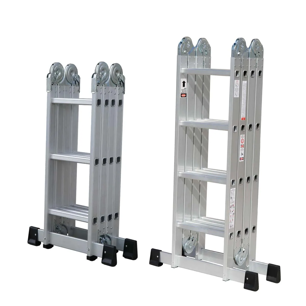 EN131 Approved Multifunctional Ladder Aluminum 4*4 Steps Max Load 150 kgs with Anti-slip Feet